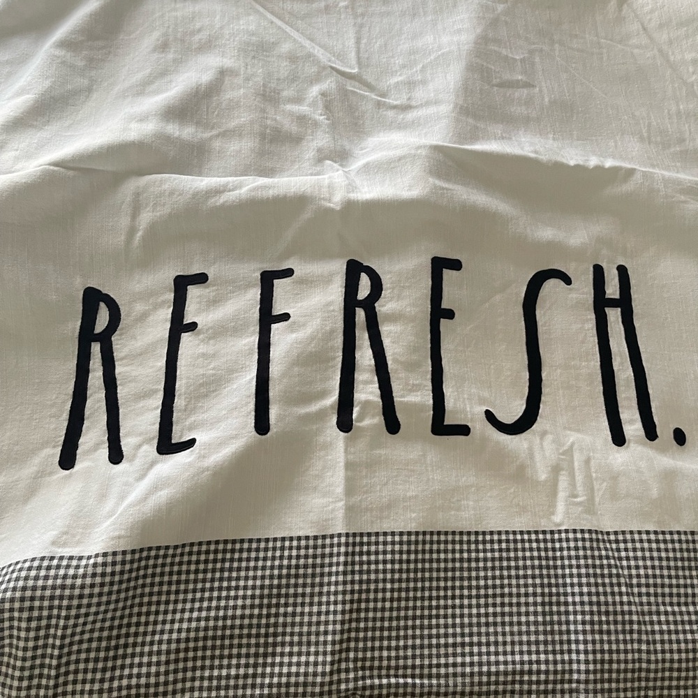 Rae Dunn “REFRESH” Shower Curtain